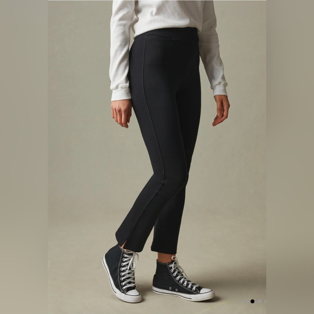 American Giant Ponte Kick Flare Pants Black Size 4 Nwot Womens
